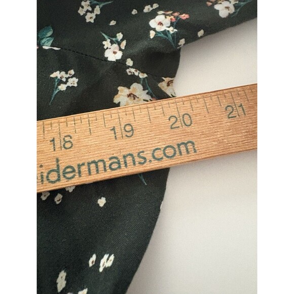 Old Navy Maxi Dress Size L Green Floral Tiered Prairie Forest Whimsigoth Modest - Picture 12 of 16
